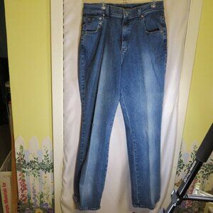 Vintage BLU High Rise Straight Leg Blue Jeans Size 12 Medium Stretch
